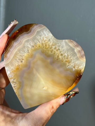 Brazilian Agate heart slab