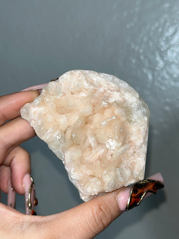 Peach Apophyllite cluster