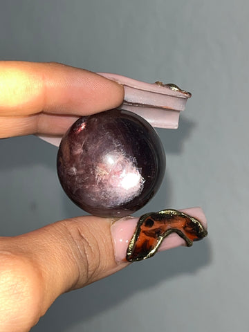 Gem Lepidolite sphere
