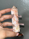 Flower Agate / Carnelian tower (A)