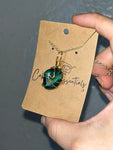 Malachite Wire Wrapped Charm