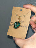 Malachite Wire Wrapped Charm