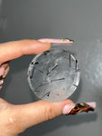 Black Tourmaline in Quartz “Disc”