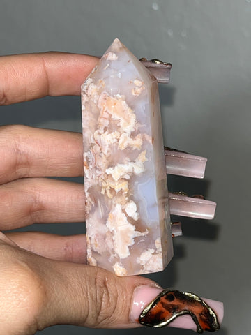 Flower Agate / Carnelian tower (B)