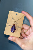 Amethyst Wire Wrapped Charm