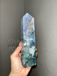 Rainbow Moss Agate Tower