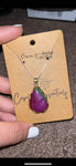 Ruby Zoisite Crystal Pendant