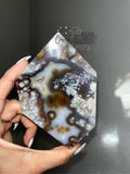 Black Flower Agate Slab