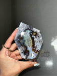 Black Flower Agate Slab