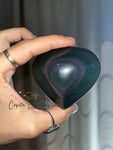 Rainbow Obsidian Heart