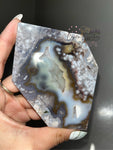 Black Flower Agate Slab