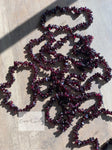 Red Garnet Crystal Chip Bracelet