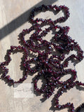 Red Garnet Crystal Chip Bracelet