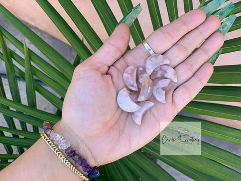 Flower Agate Mini Moon