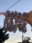 CHUNKY Amethyst & Clear Quartz Crystal Chip Bracelet