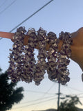 CHUNKY Amethyst & Clear Quartz Crystal Chip Bracelet