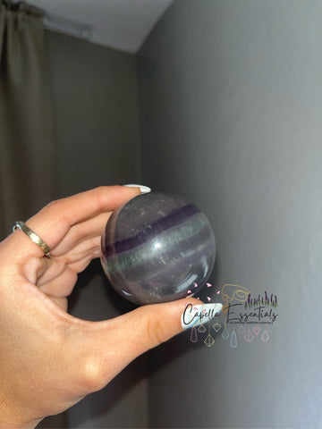 Lavender (Yttrium) Fluorite sphere