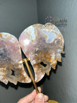 Pink Amethyst/ Flower Agate Angel Wings