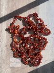 Carnelian Crystal Chip Bracelet