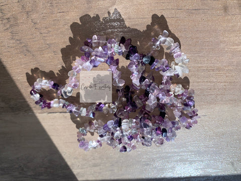 Fluorite Crystal Chip Bracelet