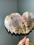 Pink Amethyst/ Flower Agate Angel Wings